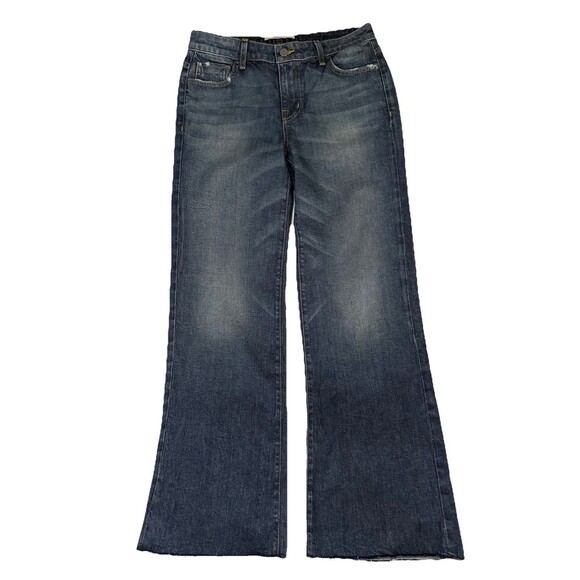 Fidelity Denim 31 x 33 Coco Wide Leg Raw Hem Anthropologie Womens Jeans NWT - Picture 1 of 7